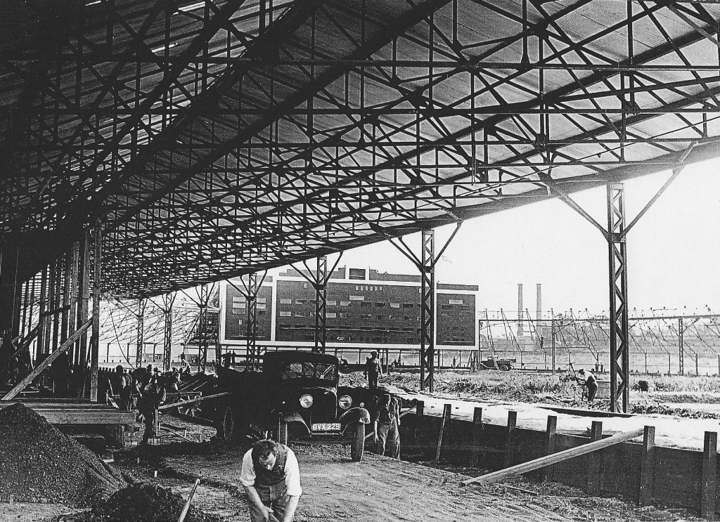 Construction work on the new Crayford Stadium - spring 1937
